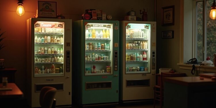 Nostalgische Automaten als Bürodeko-Trend