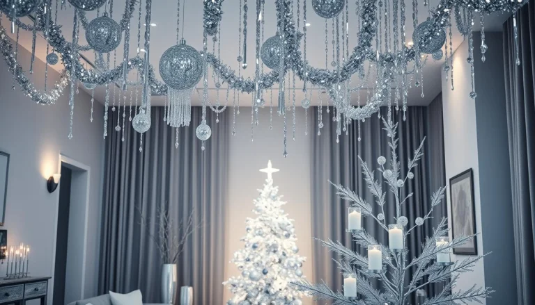 moderne Weihnachtsdekoration silber